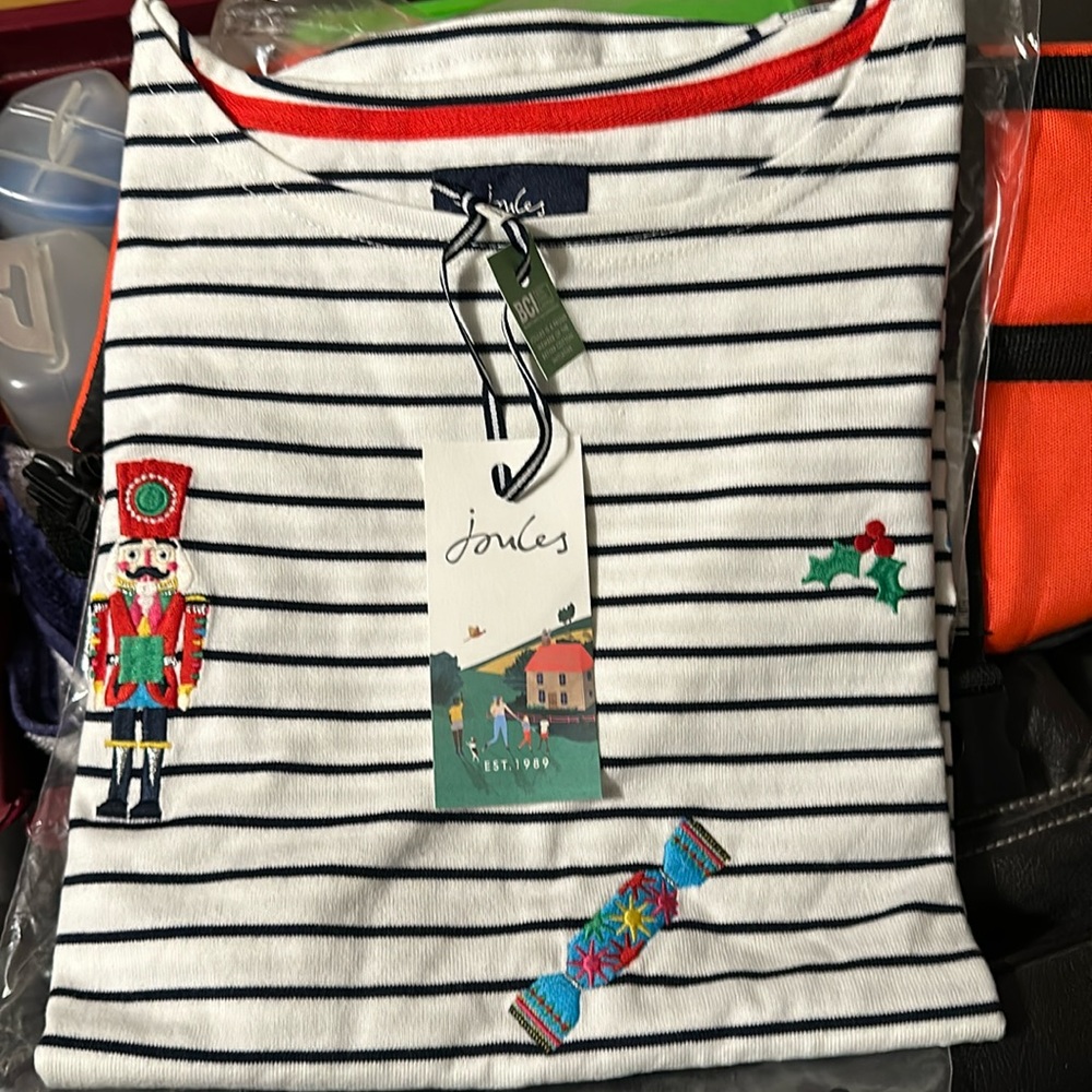 Joules Christmas top NWT